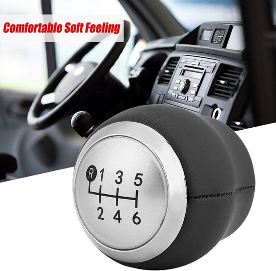 Versnellingspookknop Auto - Schakelknop Hendel - Auto Interieur Upgraden - Speciaal Ontworpen - 1.8MT AURIS - Zwart Zilver Grijs — afbeelding 3