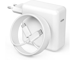 Namajunas - USB C kabel 67W - Oplader USB-C voor MacBook Pro 13/14/15/16 & MacBook Air 13/15 (2018–2026, M1/M2/M3/M4/M5) en alle USB-C-apparaten - Snel netadapter met 2 m laadkabel - Accessoire geschikt voor Apple iPad - Vervangende opladeradapter