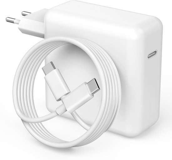 Namajunas - USB C kabel 67W - Oplader USB-C voor MacBook Pro 13/14/15/16 & MacBook Air 13/15 (2018–2026, M1/M2/M3/M4/M5) en alle USB-C-apparaten - Snel netadapter met 2 m laadkabel - Accessoire geschikt voor Apple iPad - Vervangende opladeradapter
