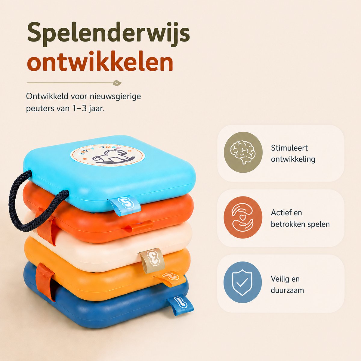 Nolita Montessori Activiteiten Kubus – Sensorisch Speelgoed 1-3 Jaar – Educatief Peuter Speelgoed – Busy Board – Speelgoed voor in de Auto – Reisspeeltje — afbeelding 5