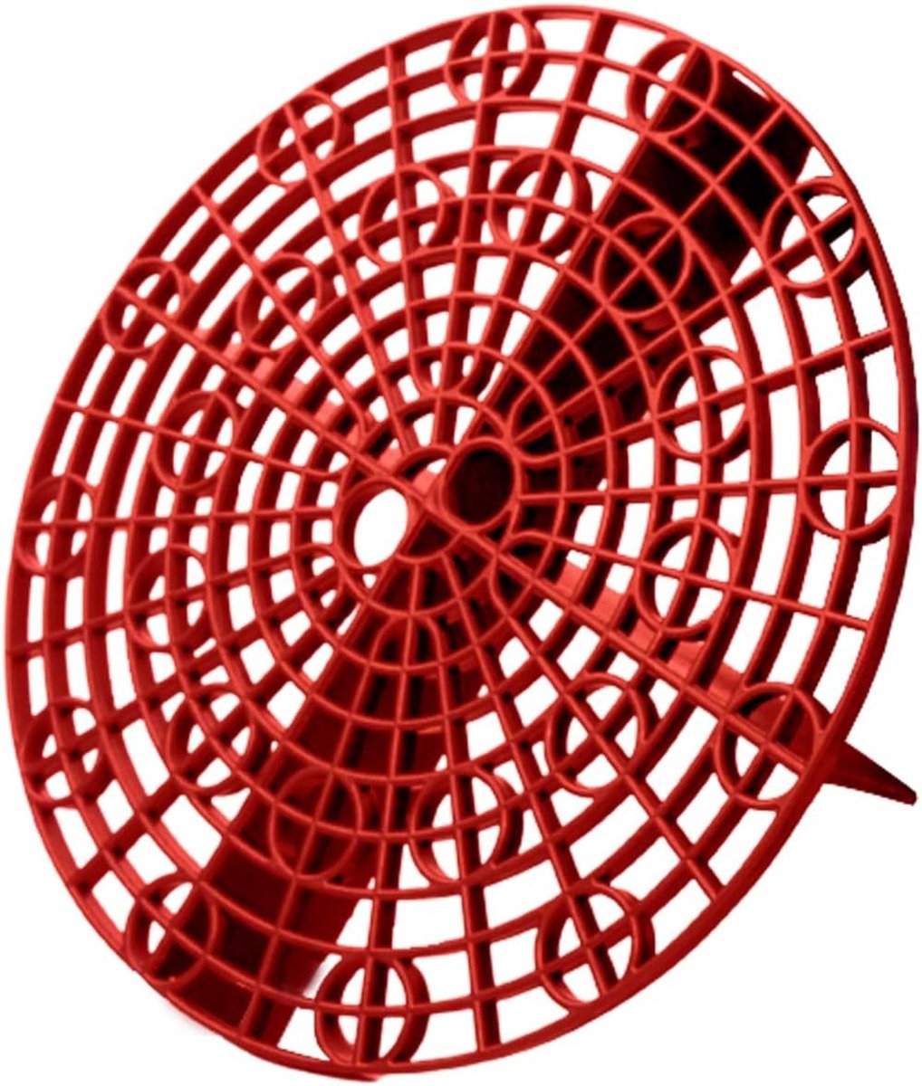 Rooster voor emmer - Vuilscheider - Krasvrij auto wassen - Voorkomt microkrassen - Diameter 26 cm - Rood