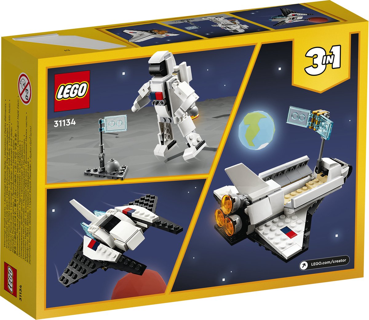 LEGO Creator 3in1 Space Shuttle Ruimteschip Set - 31134 — afbeelding 21