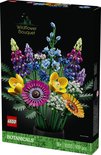 De voorkant van de Lego Wilde Bloemen Boeket-verpakking, met een afbeelding van het boeket.