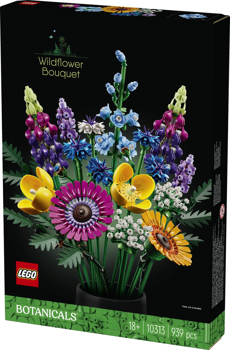 LEGO Icons Wilde Bloemen Boeket Bouwset voor Volwassenen, Botanical Collection - 10313 – foto 7