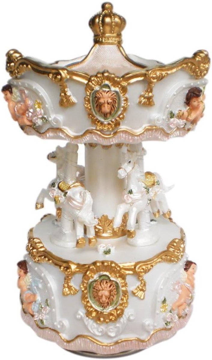 Muziekdoos Draaimolen - Speeldoos Polystone - Decoratief Gebruik - Cartoon Patroon - 1 Item - Niet Gespecificeerd