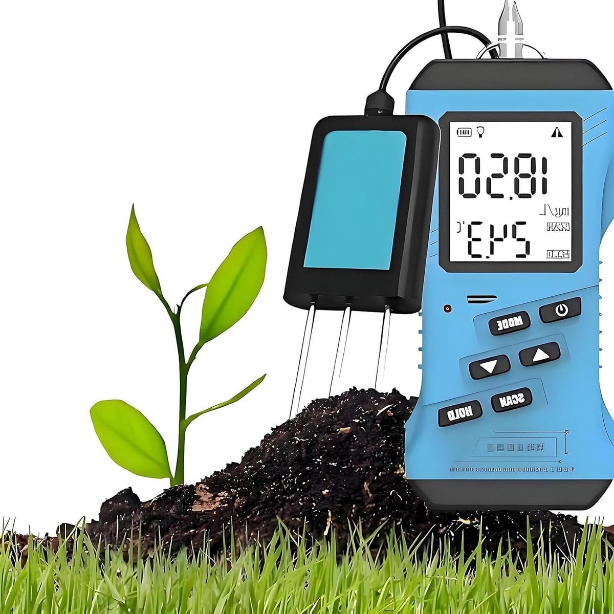 Bodemmeter, 7-in-1 Snelle Bodemtester Ph-Vochtigheid, Vocht, Voedingsstofgeleidbaarheid, Fosfor, Kalium, N P K-Tester, Voor Tuin, Gazon, Landbouw En Buitenplanten