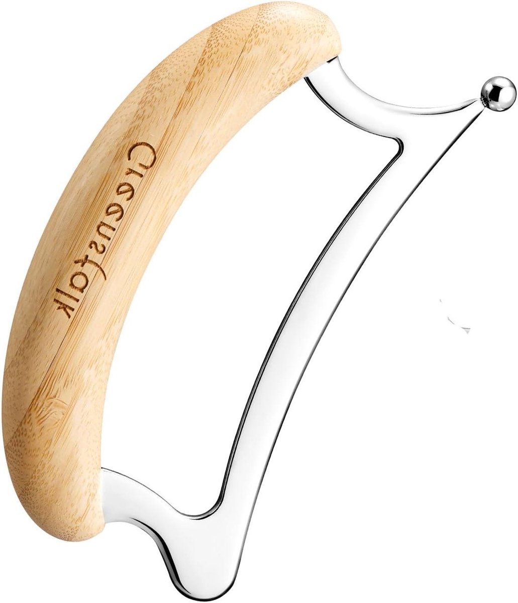 Greenstalk Roestvrij staal Gua Sha Body Massage Tool voor spierverlichting, spierschraper gereedschap, draagbaar lichaam schrapers tool voor nek, rug, voeten herstel.