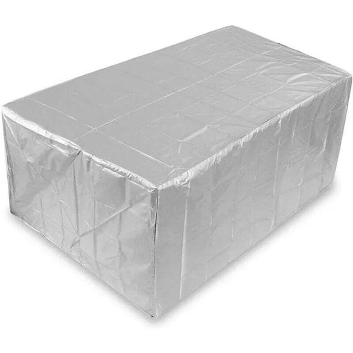 Winddichte hoes voor tuinmeubelen, waterdichte hoes van Oxford-stof voor tuinmeubelen, beschermhoes voor buitentafel, -stoel en -bank (zilver, 90x90x90 cm)