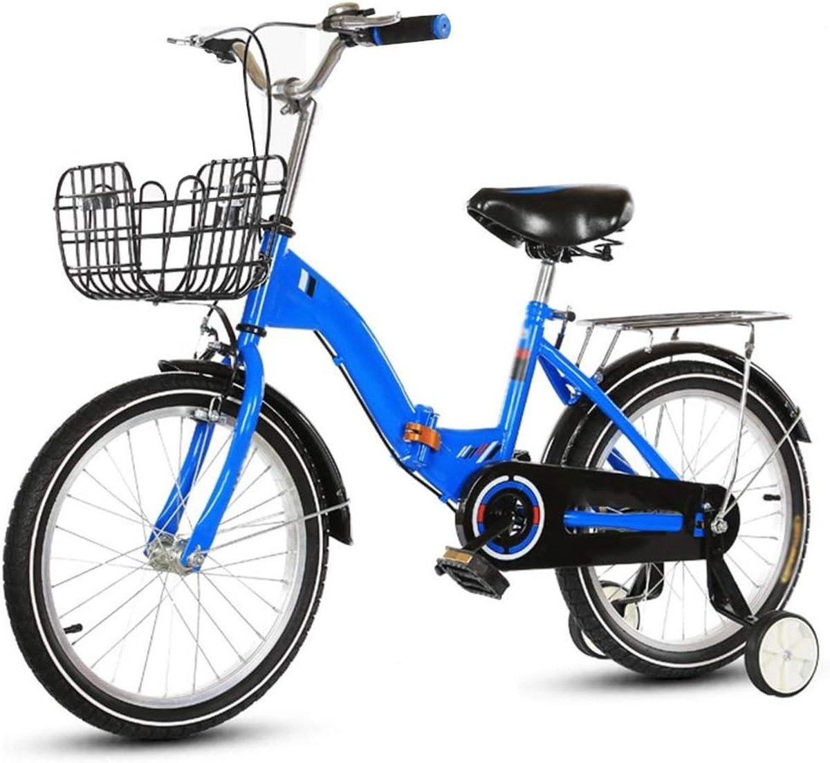 Kinderfiets - Jongens Meisjes Fiets - Veilig Leren Fietsen - Koolstofstalen Frame - 16 Inch - Blauw