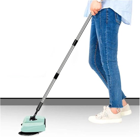Veegmachine Stofzuiger - Bezem Stoffer - Huishoudelijk Schoonmaken - Handmatig Werken - 110cm Lengte - Lavendel van Merkloos	 — afbeelding 3
