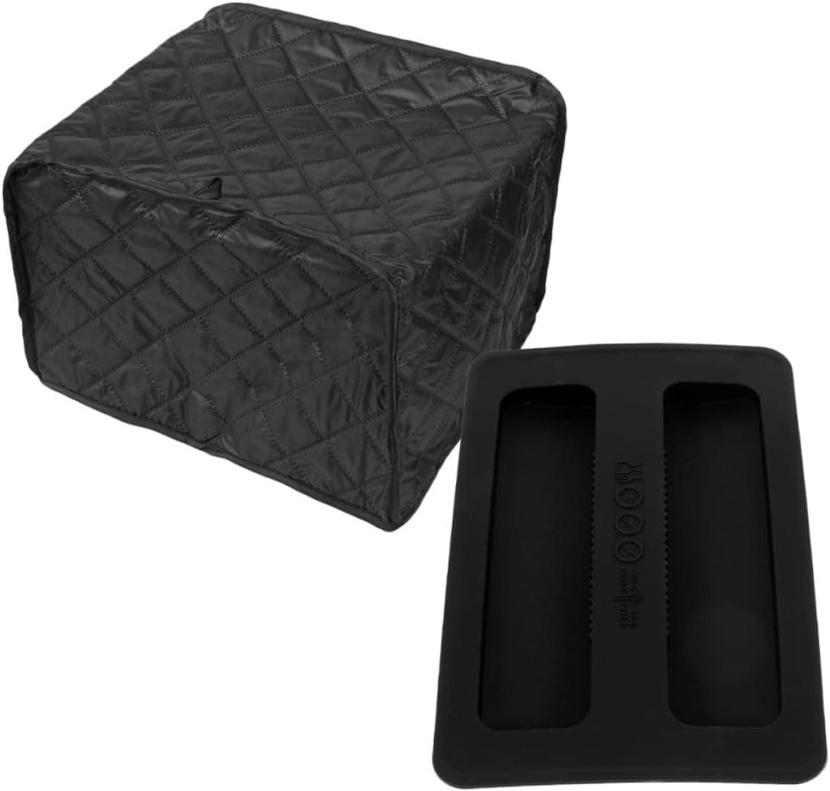 Broodrooster Deksel - Keuken Accessoire - Apparaat Beschermen - Stof- en Vetafstotend - 20.5 cm Hoog - Grijs
