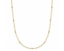 Pax Amare Satelliet Schakelketting - 18k Goud Verguld Stainless Steel Ketting - 45cm + 5cm