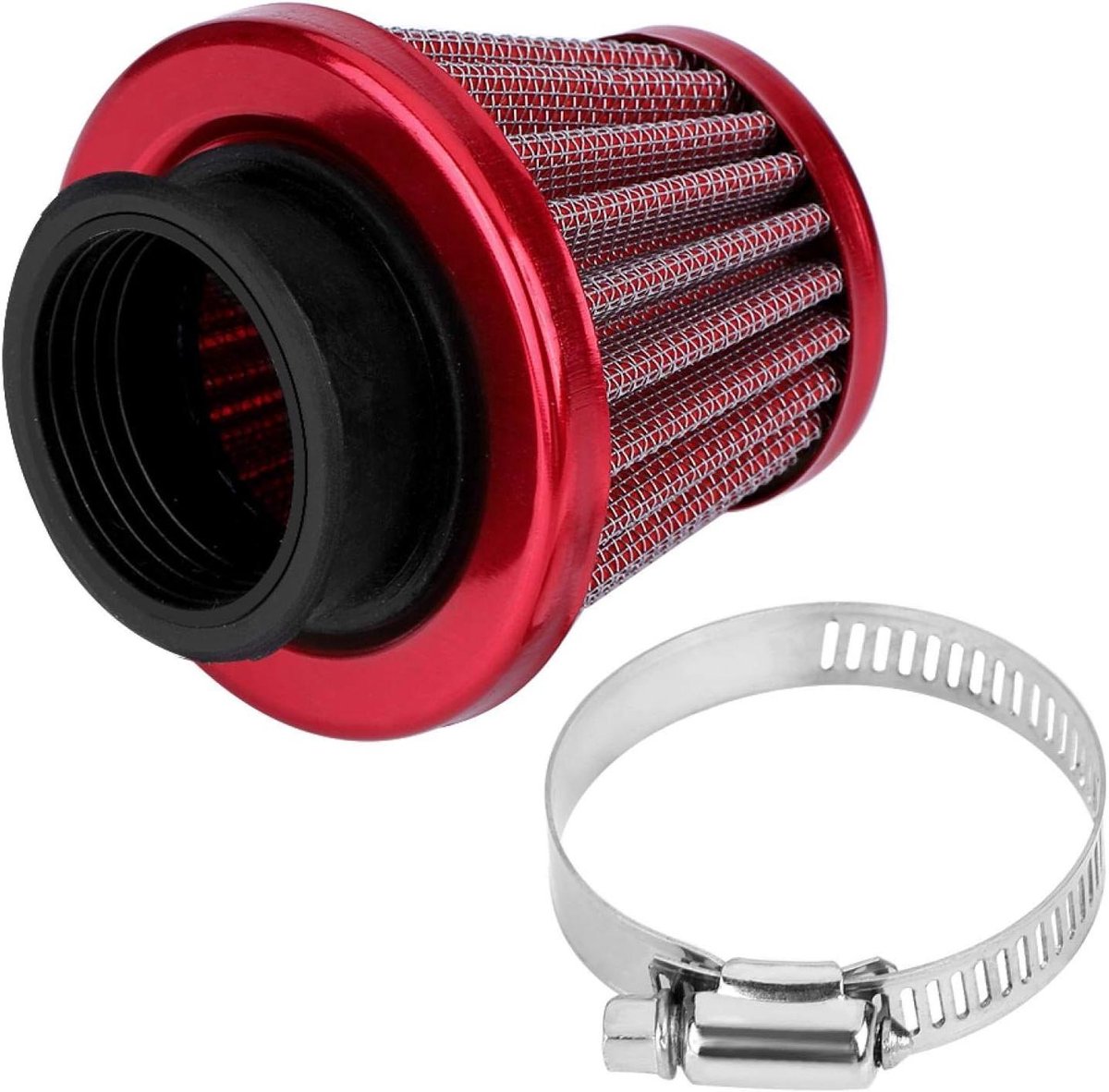 Motorluchtfilter - Universele inlaat - Motoronderhoud - Vervangende inductieset - 38 mm - Rood