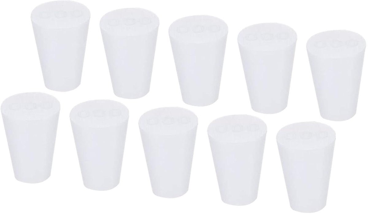 Siliconen Rubberen Doppen - Afsluitdoppen Beschermdoppen - Gat Beschermen - Hoge Temperatuurbestendigheid - 10 Stuks 8-13mm - Wit