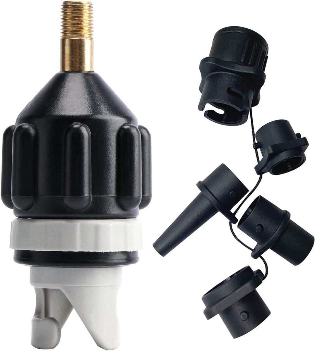 Opblaasadapter Set - Ventiel Adapter - Watersport Accessoires - Universele Compatibiliteit - 145 cm - Zwart