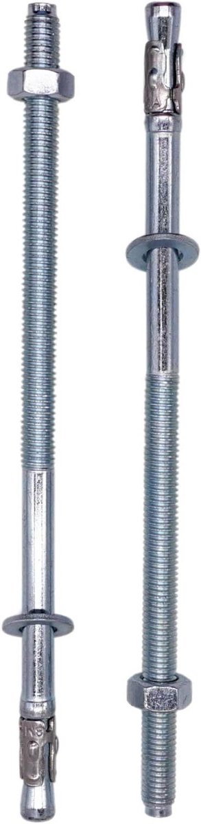 Wedge Anchors - Expansion Bolts - Concrete Fixing - Galvanized Steel - M8 x 195mm