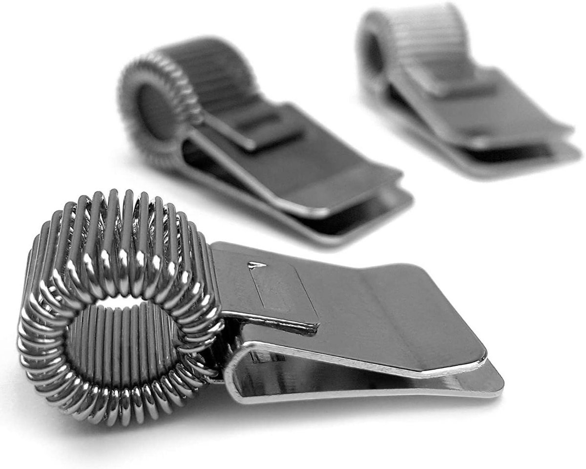 Pen Clip Houder - Penhouder Klem - Notebook Bevestigen - Roestvrij Staal - 3 Stuks - Zilver