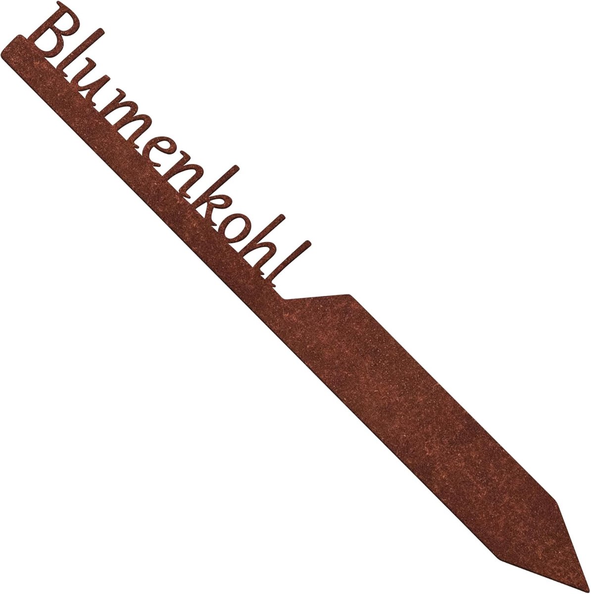 Tuinsteker Bloemkool - Groente sticker - Planten labelen - Edelroest patina - 24 x 2.5 cm