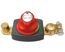 GELLDG Autobatterij Schakelaar - Batterietrennschalter 12V-48V - Waterdicht Batteriehauptschalter - Geschikt voor Auto Motorrad Boot Caravan Yacht Bus - Metaal - Voor Elektrische Veiligheid en Accu Bescherming