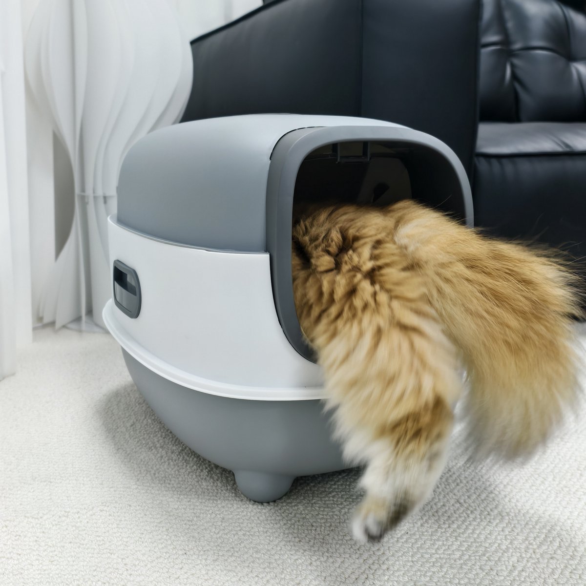 BingoPaw XXL Kattenbak Gesloten - Luxe Kattentoilet met Anti-Uitloop Rooster - Inclus… thumbnail 6