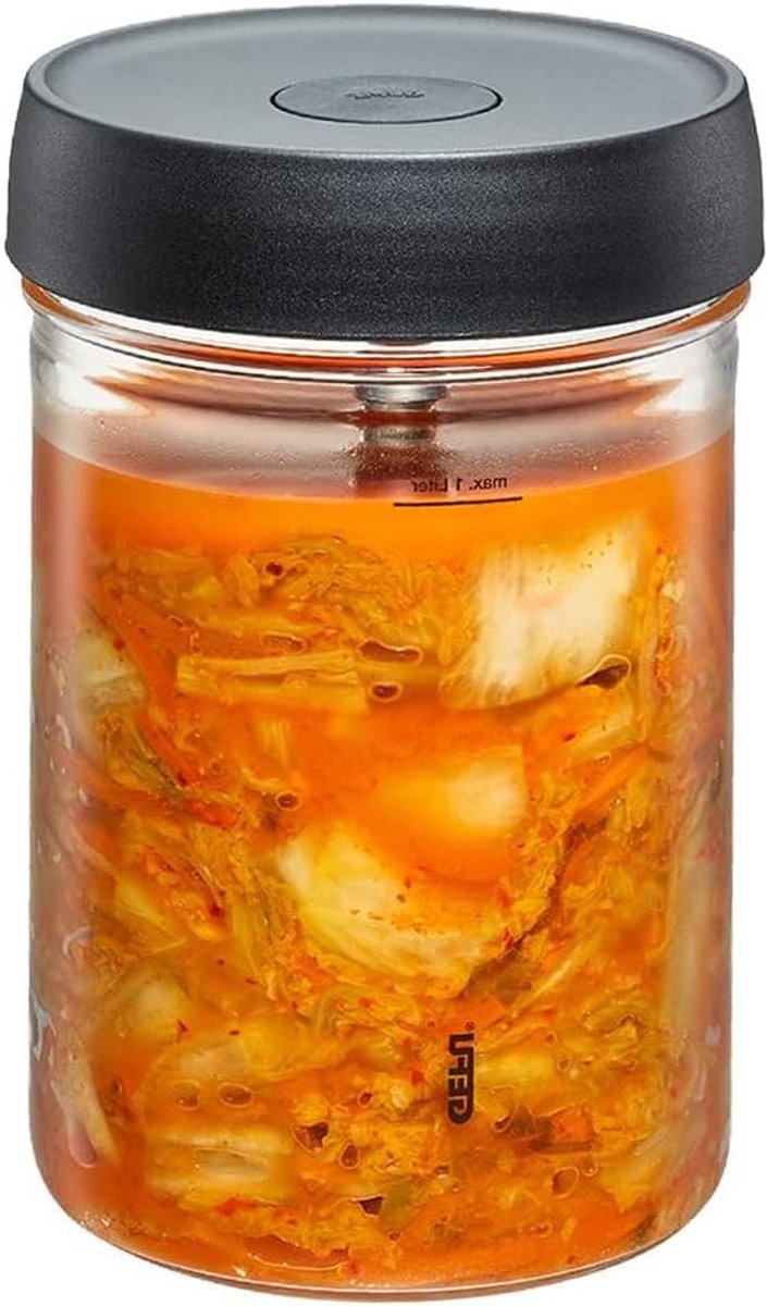 Fermenteerglas - Inmaakpot Vergistingspot - Voedsel Inmaken - 2-in-1 Ventiel - 1 Liter - Z