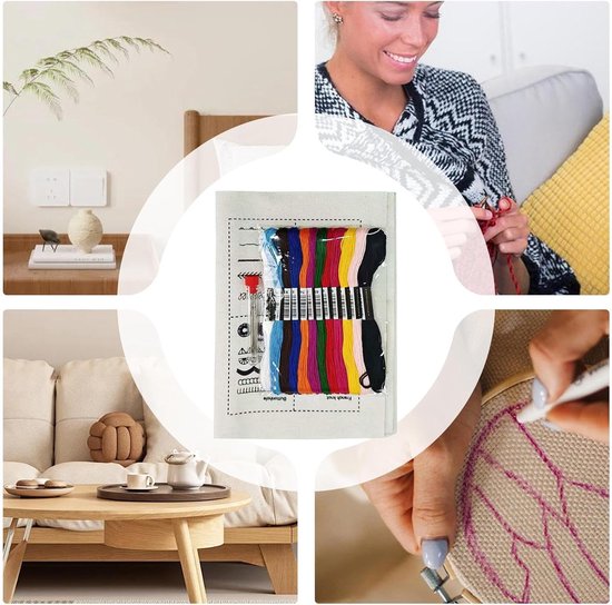 Borduurboek Set - Handleiding Quilten - Creatief Leren - Stapsgewijze Instructies - 16 x 24 cm - Niet Gespecificeerd — afbeelding 4