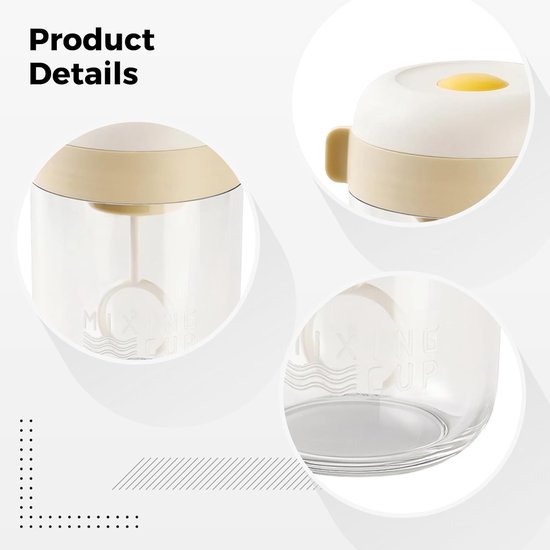 Elektrische Roommixer - Eierklopper Mixer - Keuken Gemak - Met Eigeelfilter - 115 x 10 cm - Beige — afbeelding 4