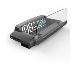 Auto Head Up Display - GPS Snelheidsmeter - Rijden Informatie - 3D HUD Weergave - Km/h MPH - Zwart