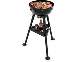 Princess Hybride Kogel BBQ - Elektrische en Houtskool Barbecue - 2000W - Verstelbare Afneembare Thermostaat - Grillrooster met coating - Deksel met Ingebouwde Thermometer - 112270