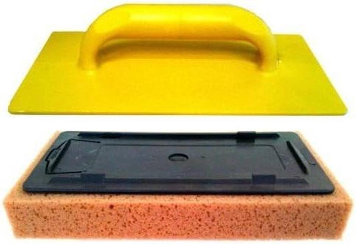 Troffel Spons - Vervangbaar Onderdeel - Afwerking Werk - Gele Spons - 290x150x140 mm - Geel