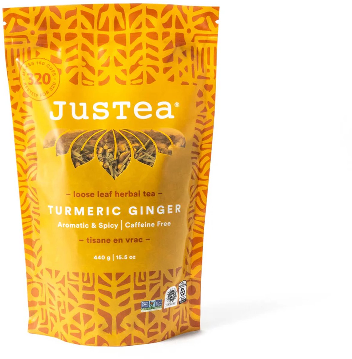 Justea | Voordeelverpakking | Turmerick Ginger | navul losse thee | Gember&Kurkuma