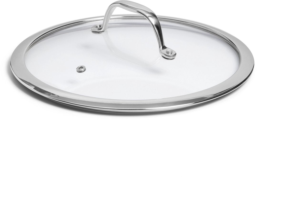 SOPHIOR – Pannendeksel 24 cm – RVS & Glas – Geschikt voor de Vaatwasser