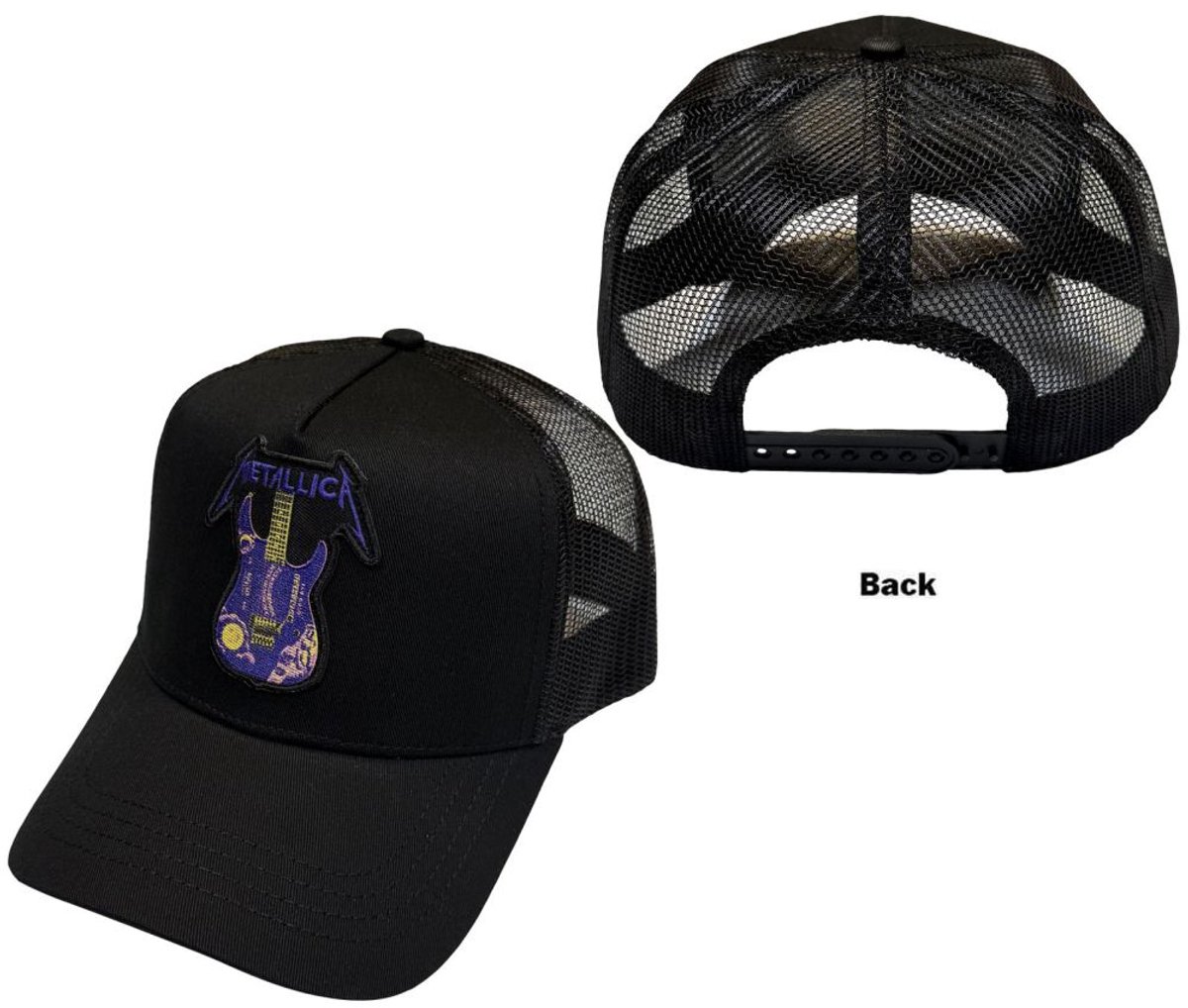 Metallica - Kirk Purple Ouija Guitar Snapback Pet - Zwart
