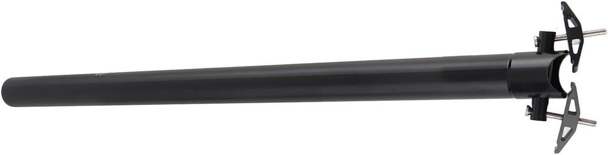 Fietszadelpen Aluminiumlegering - Verstelbare Zadelpen - Comfortabel Fietsen - Lichtgewicht en Duurzaam - 339 mm - Zwart
