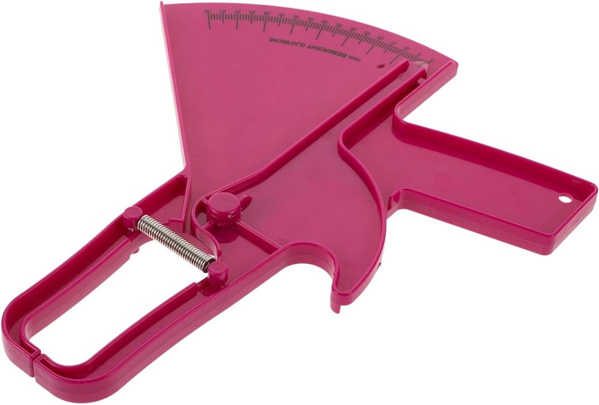 Huidplooimeter Lichaamsvet - Lichaamsvetmeter Remklauw - Fitness Monitoring - Nauwkeurige Metingen - 27 x 24 x 1 cm - Paars