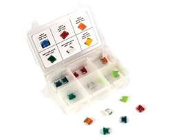 Microzekeringen Set - Auto Zekeringen Assortiment - Bescherming Elektronica - Transparant Coderen - 15 Delig - Kleurloos