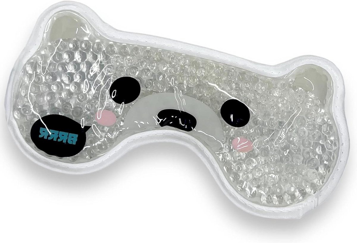 Verkoelend Gelaatsmasker - Gelkralen Masker Ogen - Ontspanning en Verlichting - Dubbelzijdig Pluche & Gel