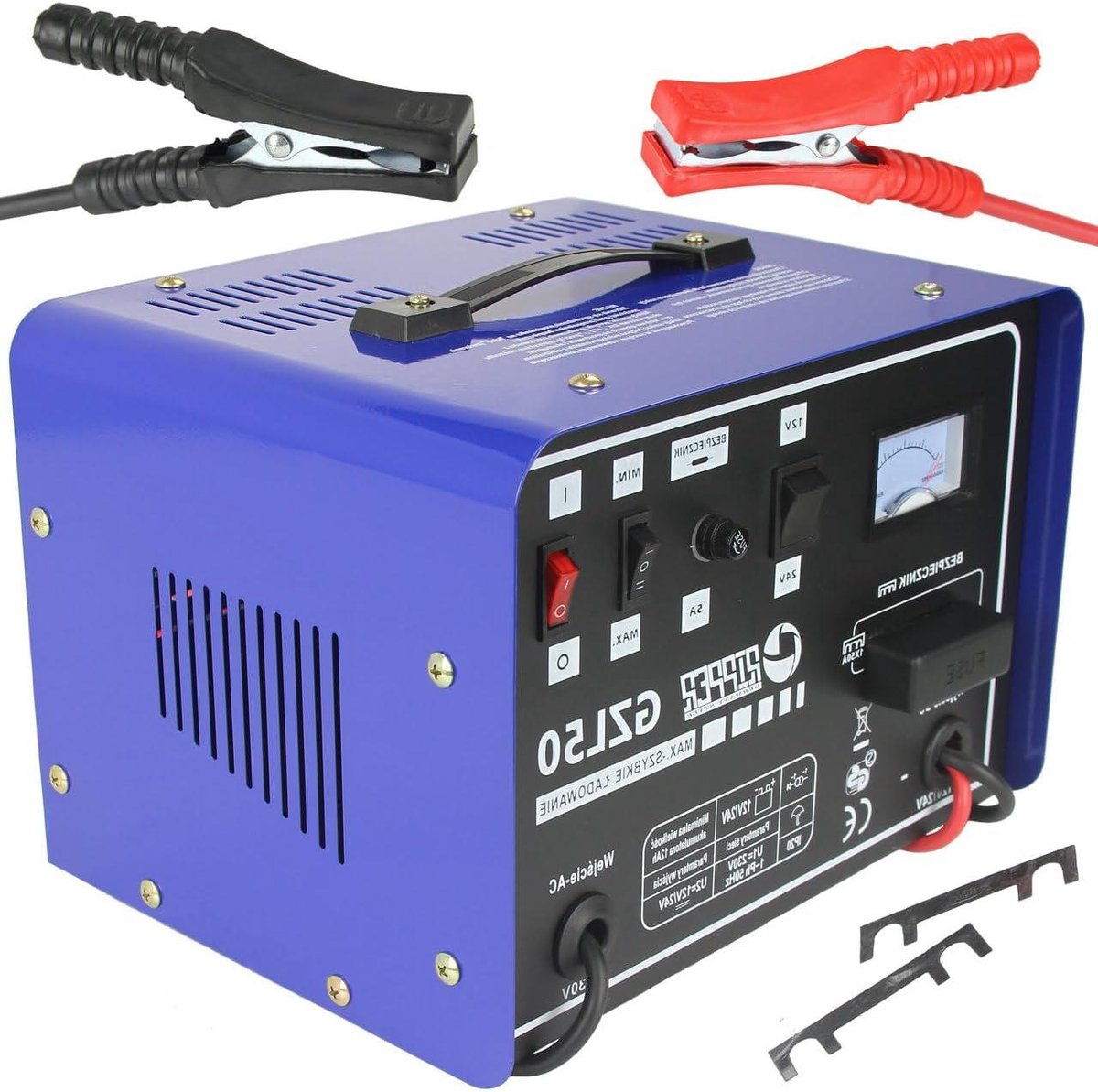 Autolader Snel Opladen - Accu Lader - Voertuig Accu Onderhoud - Robuuste Metalen Behuizing - 50 A Piekstroom - Blauw