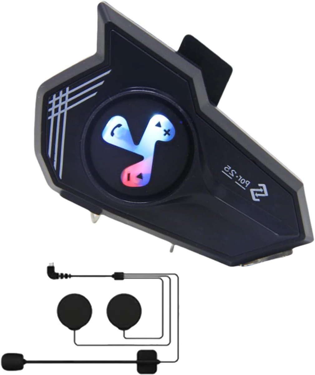Motorhelm Intercom - Motorfiets Communicatie - Veilig Communiceren - Waterdicht Ontwerp - 112 g - Zwart