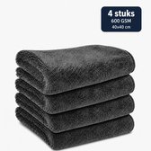 Liviahome Lot de 4 chiffons de Droog pour salle de bain, voiture et cuisine, 40 x 40 cm, haute qualité, pour vitres, séchage sans traces, microfibres, séchage rapide, anti-calcaire