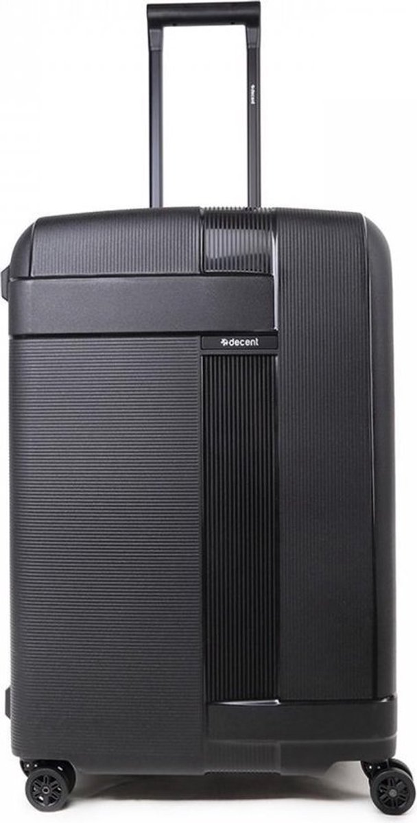 Decent TRANSIT Spinner TSA Reiskoffer vaste sluiting 86 liter - Middelmaat koffer 70x47x28 – Reiskoffer met wielen - Lichtgewicht koffer – Reiskoffer midden - Veilig TSA Cijferslot – Zwart