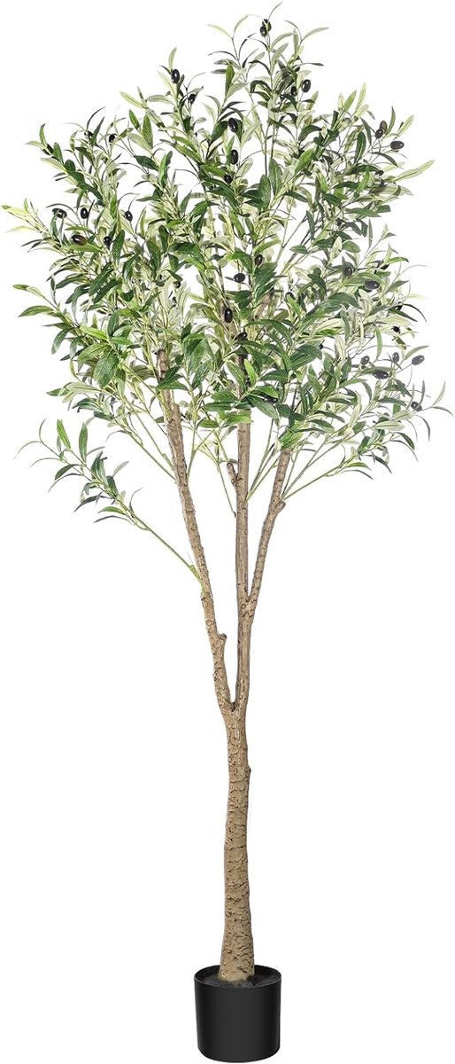 Kunstolijfboom - Planten decoratie - Woonruimte verfraaien - Levensecht uiterlijk - 180 cm - Groen