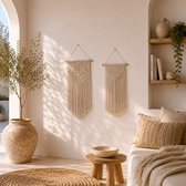 Macramé muurdecoratie Cava - Set van 2 - 4shine