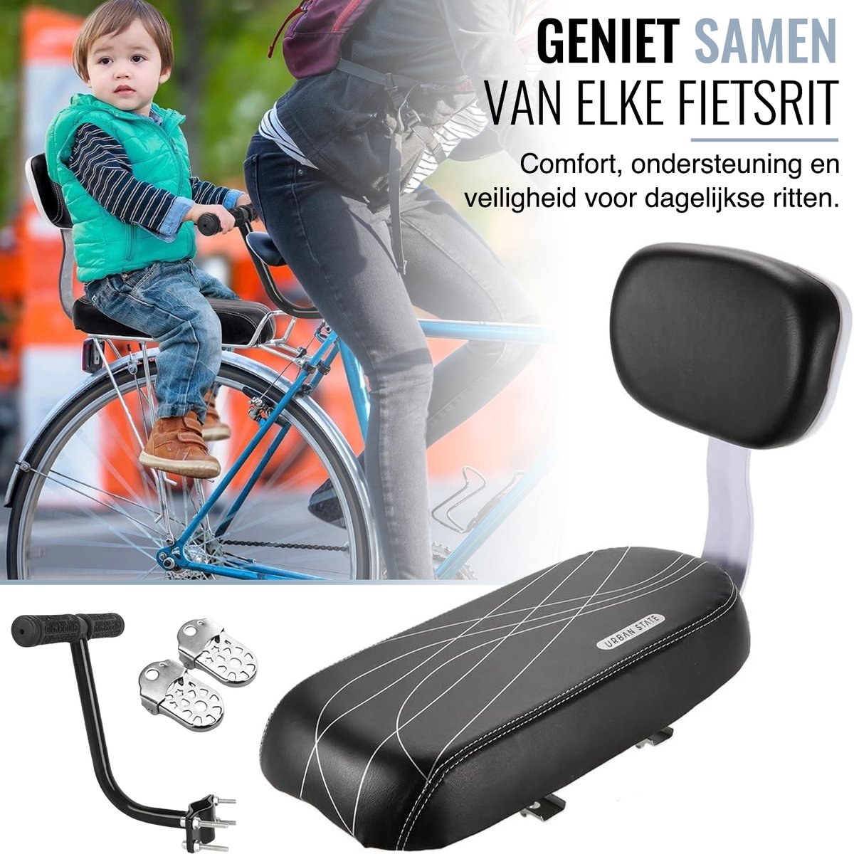 Urbn Square Fietsstoeltje set - fietszitje thumbnail 2