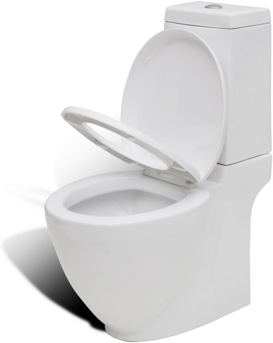 Wandcloset Keramiek - Hangend Toilet - Badkamer Vernieuwen - Met Elektronische Zitting - 35 x 53 cm - Wit