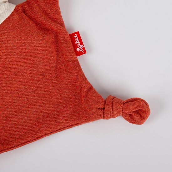 Mini-knuffeldoek vos - Knuffel zacht - Baby troosten - Geborduurde ogen - 18 cm - Geel — afbeelding 5