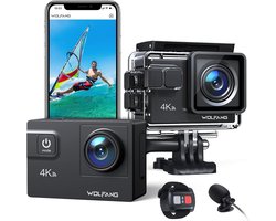 Action Camera 4K 60FPS – Waterdichte Actiecamera 40M – WiFi – EIS Stabilisatie – Accessoireset