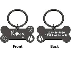 Halsband met naamplaatje
