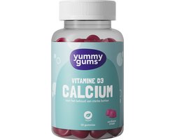 Yummygums • Calcium Vitamine D3 gummies • Voor sterke botten, tanden en spieren • 30 gummies - 3 stuks
