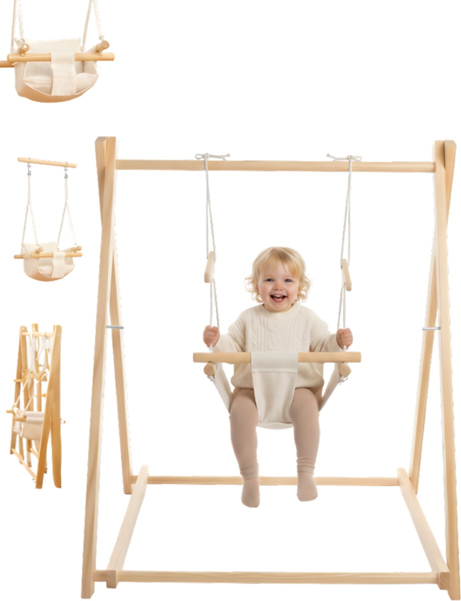 Livista Houten Babyschommel - Inklapbaar